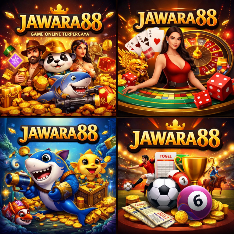 Ilustrasi promosi JAWARA88 dalam 4 kuadran