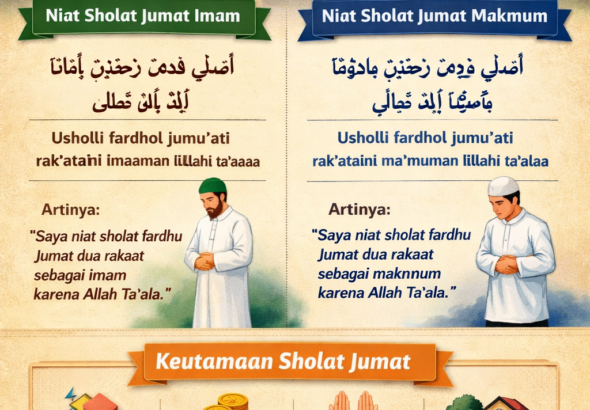 Niat sholat jumat lengkap beserta artinya